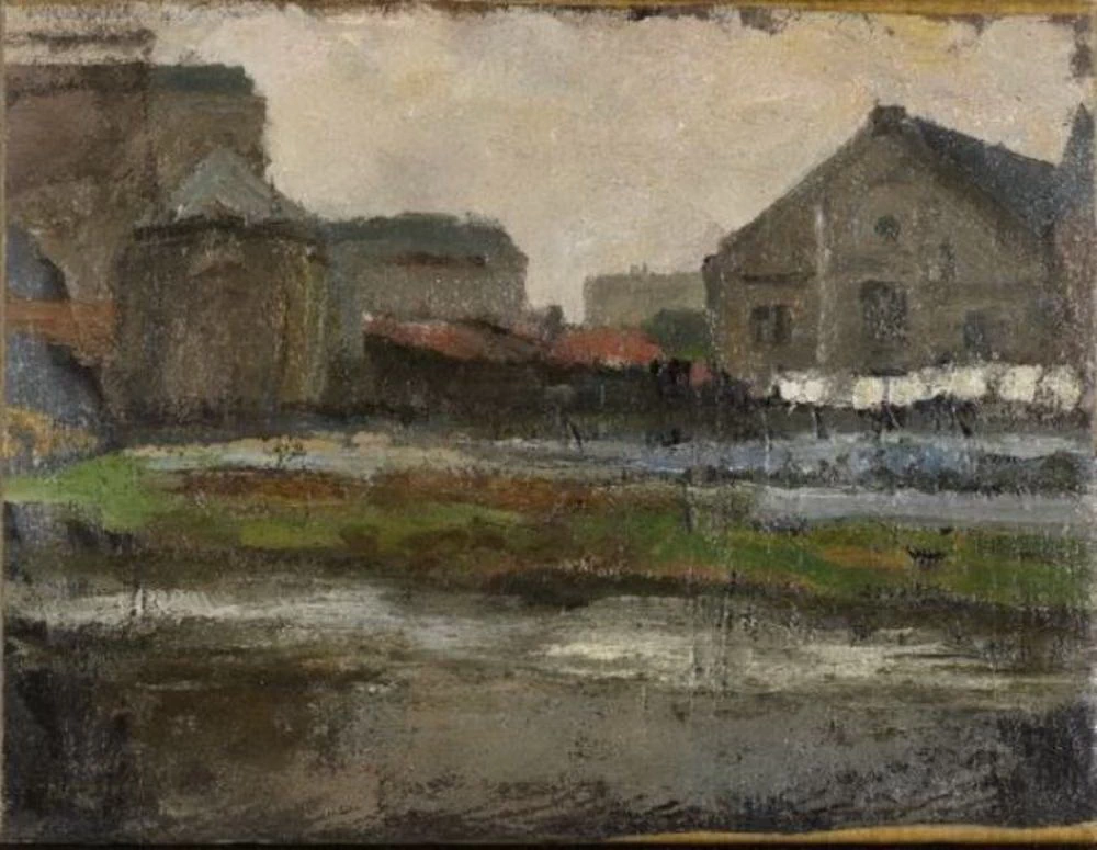 Il Boerenwetering con capannone della fabbrica di candele di cera - Kunstmuseum Den Haag